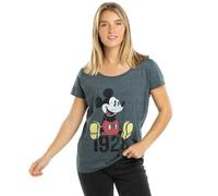 Disney Women's Mickey Year T Shirt, Dark Heather, XL UK