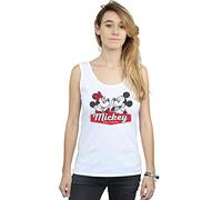 Disney Women's Mickie and Minnie 90 Years Vest White Large