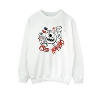 Disney Women's Mike Graffiti Sweatshirt in White | Size: Medium Disney White M