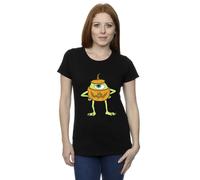 Disney Women's Mike Pumpkin Cotton Halloween T-Shirt in Black | Size: XL Disney Black XL