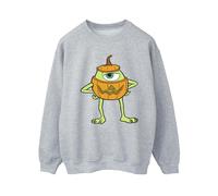 Disney Women's Mike Pumpkin Halloween Sweatshirt in Grey | Size: 3XL Disney Grey 3XL