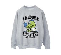Disney Women's Mike Wazowski Reading Sweatshirt in Grey | Size: 3XL Disney Grey 3XL