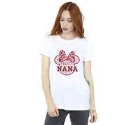 Disney Women's Minnie Mouse Best Nana Boyfriend Fit T-Shirt White Medium
