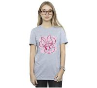 Minnie Mouse Bold Style Cotton Boyfriend T-Shirt Disney Grey M