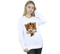 Disney Women's Minnie Mouse Boo Sweatshirt White Large