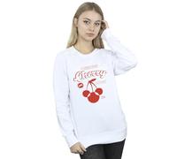 Disney Women's Minnie Mouse Cherry Much Sweatshirt White X-Large