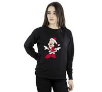 Disney Women's Minnie Mouse Christmas Outfit Sweatshirt Black Large