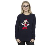Disney Women's Minnie Mouse Christmas Outfit Sweatshirt Navy Blue XXX-Large
