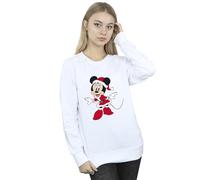 Disney Women's Minnie Mouse Christmas Outfit Sweatshirt White Large