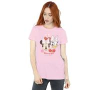 Disney Women's Minnie Mouse Daisy Duck Cherry Boyfriend Fit T-Shirt Baby Pink XX-Large