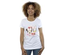 Disney Women's Minnie Mouse Daisy Duck Cherry T-Shirt White Medium