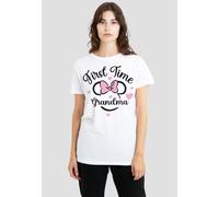 Disney Women's Minnie Mouse First Time Grandma T-Shirt, White | Size: 2XL Disney White 2XL