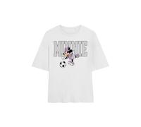 Disney Minnie Mouse Football Kick Oversized T Shirt, White White