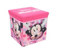 Disney Women's Minnie Mouse Hot Pink Stool Storage Cube 30cm in Bright Pink Disney Bright Pink