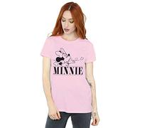 Disney Women's Minnie Mouse Kiss Boyfriend Fit T-Shirt Baby Pink Large