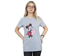 Disney Women's Minnie Mouse Love Heart Boyfriend Fit T-Shirt