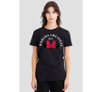 Disney Women's Minnie Mouse Mother's Day World's Greatest Mum T-Shirt, Black | Size: Medium Disney Black M