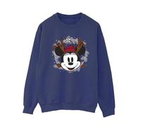 Minnie Mouse Reindeer Wreath Sweatshirt Disney Navy XL