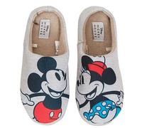 Disney Womens Minnie Mouse Slippers Grey EU 40 / UK 7