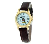 Disney Women's MK1033 Mickey Mouse Brown Leather Strap Watch