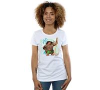 Disney Women's Moana Maui T-Shirt White XX-Large