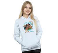 Disney Women's Moana & Maui Wave Hoodie in Grey | Size: Small Disney Grey S