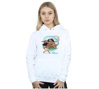 Disney Women's Moana & Maui Wave Hoodie in White | Size: Small Disney White S