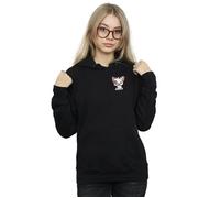 Disney Women's Moana Pua The Pig Breast Print Hoodie in Black | Size: Large Disney Black L