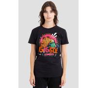 Disney Women's Monsters At Work Giggle Powered With Val & Cutter T-Shirt, Black | Size: Small Disney Black S