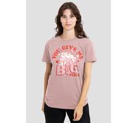 Disney Women's Monsters Inc Sully Big Feels T-Shirt, Powder Rose | Size: Large Disney Rose L