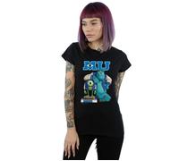 Disney Women's Monsters University Poster Cotton T-Shirt in Black | Size: Small Disney Black S