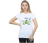 Disney Women's Monsters University Taped Mike Cotton T-Shirt in White | Size: 2XL Disney White 2XL