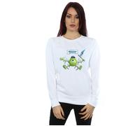 Disney Women's Monsters University Taped Mike Sweatshirt in White | Size: Large Disney White L