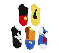Disney Women's Mouse 5 Pack No Show Socks Casual, Mickey Big Face, 8-10 UK (Pack of 5)