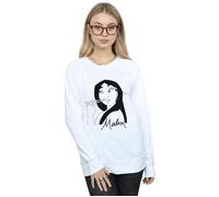Disney Women's Mulan Chopsticks Sweatshirt in White | Size: Large Disney White L