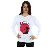 Disney Women's Mulan Dragon Silhouette Sweatshirt in White | Size: Medium Disney White M