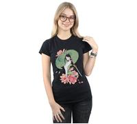Disney Mulan Magnolia Collage Cotton T-Shirt In Black Black M