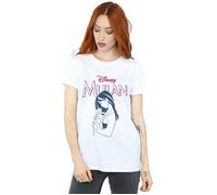 Disney Women's Mulan Magnolia Line Cotton Boyfriend T-Shirt in White | Size: Medium Disney White M