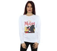 Disney Women's Mulan Movie Horse Frame Sweatshirt in White | Size: Medium Disney White M