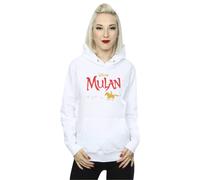 Disney Women's Mulan Movie Logo Hoodie in White | Size: Medium Disney White M