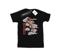 (4XL, Black) Disney Womens/Ladies Mulan Mushu Dragon Cotton Boyfriend T-Shirt