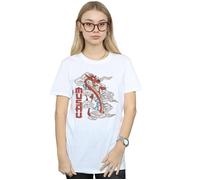 Disney Women's Mulan Mushu Dragon Cotton Boyfriend T-Shirt in White | Size: 2XL Disney White 2XL
