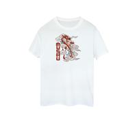(M, White) Disney Womens/Ladies Mulan Mushu Dragon Cotton Boyfriend T-Shirt
