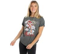 Disney Women's Mulan Mushu T Shirt, Charcoal, 14 UK