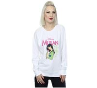Disney Women's Mulan Pink Magnolia Sweatshirt in White | Size: XL Disney White XL