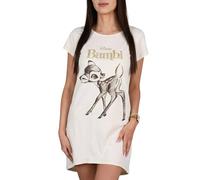 DISNEY Women's nightdress, 100% cotton, summer nightshirt (DISNEY Bambi, L)