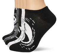 Disney Women's Nightmare Before Christmas 5 Pack No Show Socks, Assorted Black, 8-10 UK