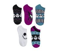 Disney Women's Nightmare Before Christmas 5 Pack No Show Socks Casual, Assorted Purple, 8-10 UK (Pack of 5)