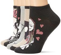 Disney Women's Nightmare Before Christmas 5 Pack No Show Socks Casual, Pink Multi, 8-10 UK (Pack of 5)