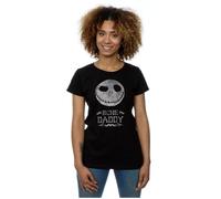 Disney Women's Nightmare Before Christmas Bone Daddy Cotton T-Shirt in Black | Size: 2XL Disney Black 2XL